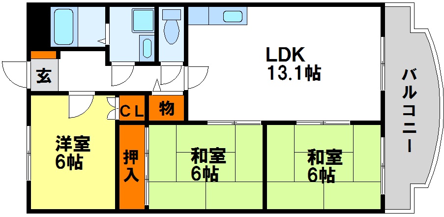 ヴィルシーナ松嶋の間取り