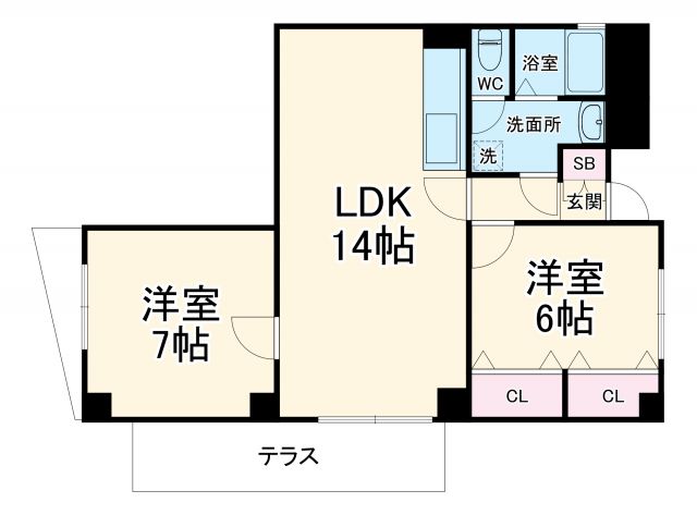 千里山さつきヴィラの間取り