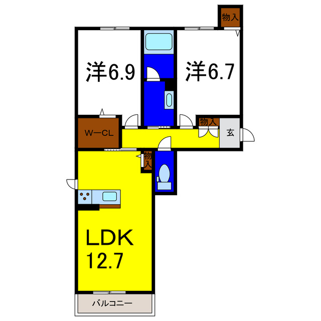 シャーメゾン広島の間取り