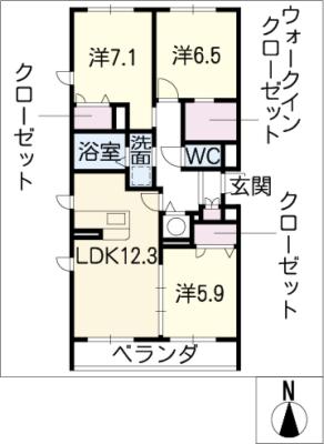 ソル・レガーロ日進通の間取り