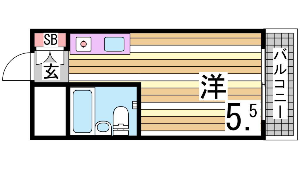 神戸市西区今寺のマンションの間取り