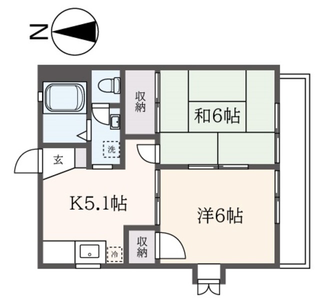 府中市南町のアパートの間取り