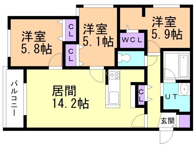 （仮称）本通１５丁目南ＭＳの間取り