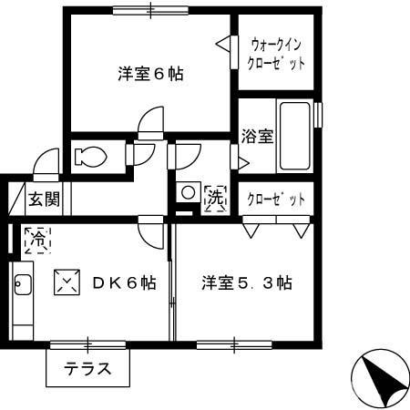 ロイヤルガーデン　A棟の間取り