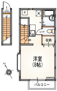 玉二ハイツの間取り