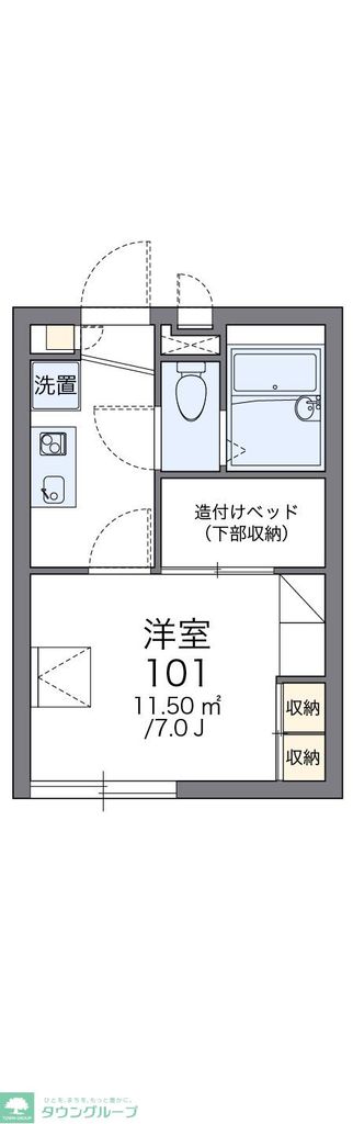 所沢市大字上山口のアパートの間取り