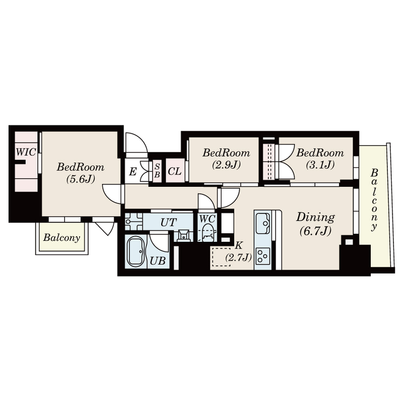 S-RESIDENCE日本橋馬喰町Aereの間取り