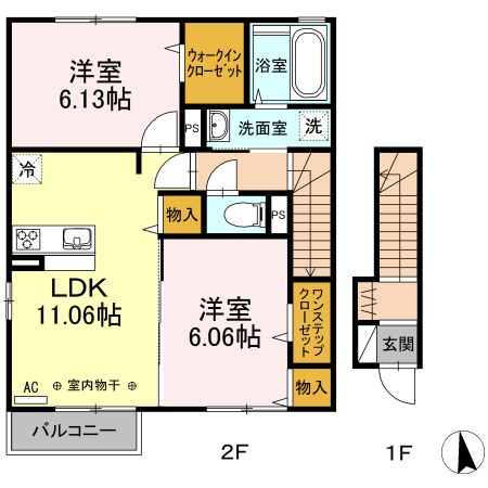 サンハウス梅津の間取り