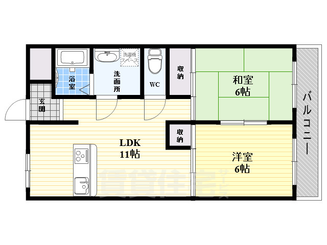 南栄マンションの間取り