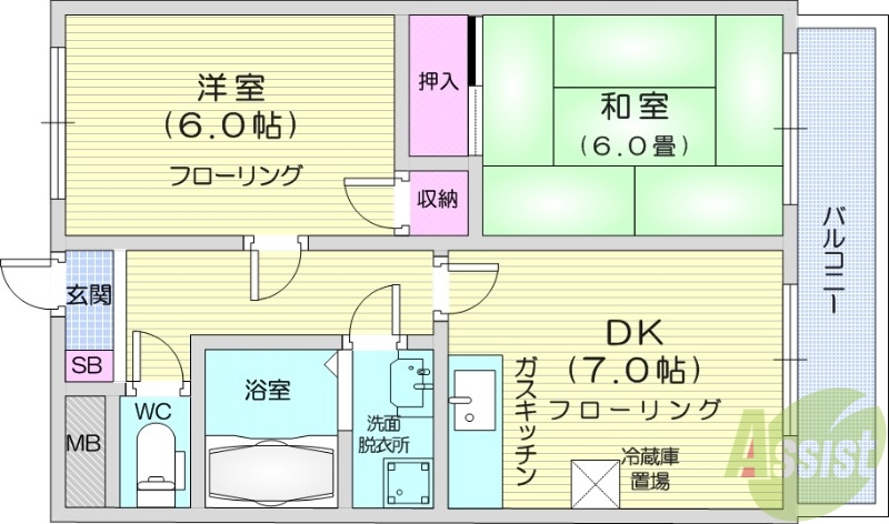 ラルジュ協栄の間取り