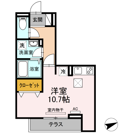 福山市蔵王町のマンションの間取り