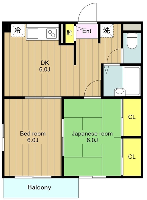 大和市鶴間のマンションの間取り