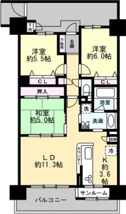 サーパス根塚町の間取り