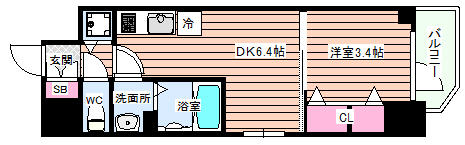 エスリードレジデンス都島デュオの間取り