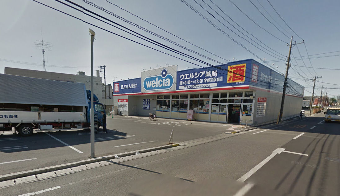 ドラックストア　ウエルシア薬局宇都宮双葉店（ドラッグストア）まで1252m