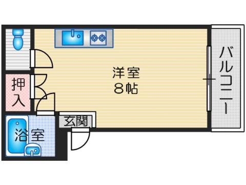 ＪＲ東海道本線 高槻駅 徒歩3分 4階建 築42年の間取り写真