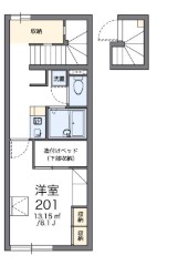 ＪＲ総武本線 八街駅 徒歩18分 2階建 築20年の間取り写真