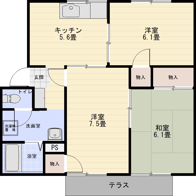 プレジール清水の間取り