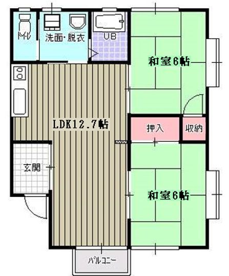 コーポラスAの間取り