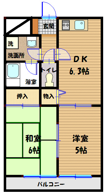 シティハイムイグサIIIの間取り