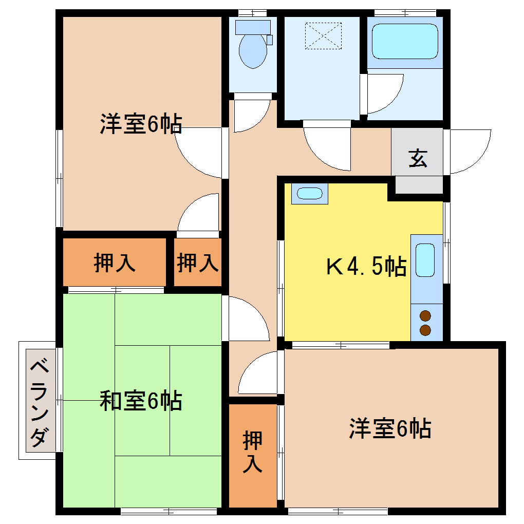 メゾン嵐　Iの間取り