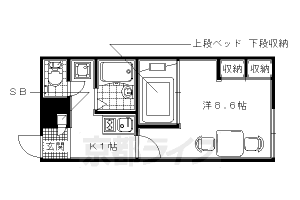 レオパレスヴィラージュロータスの間取り