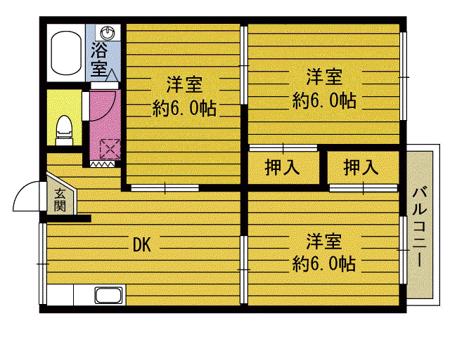 ＹＯＳＨＩコ－ポの間取り