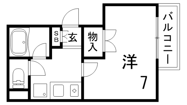 神戸市北区鈴蘭台北町のマンションの間取り