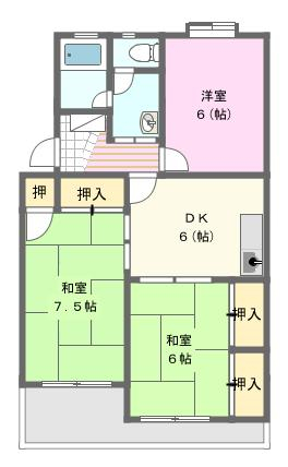 マンションブルースカイの間取り