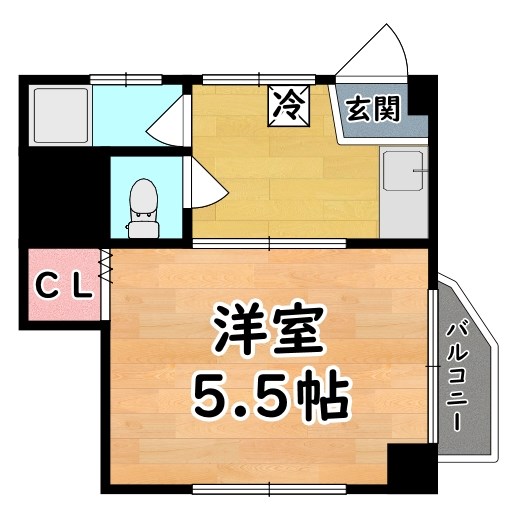 神戸市灘区上野通のマンションの間取り