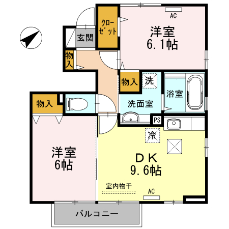 【ヴィラ　ウィステリア　彦島の間取り】