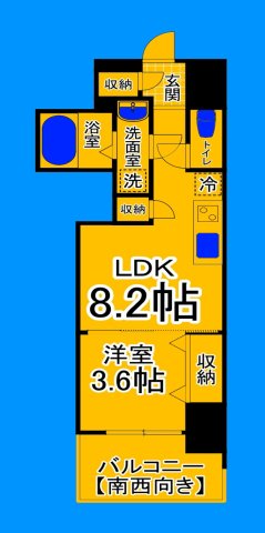 堺市北区中百舌鳥町のマンションの間取り