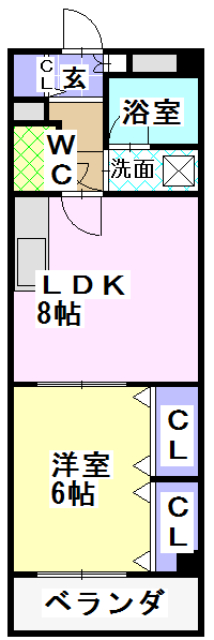 グリーンバレー境松の間取り