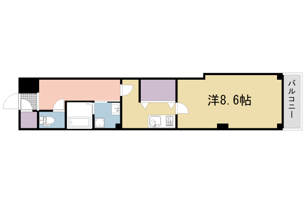 京都市中京区西ノ京上平町のマンションの間取り