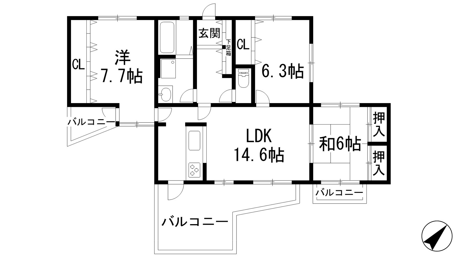 グリーンヒルズ東山台121号棟の間取り