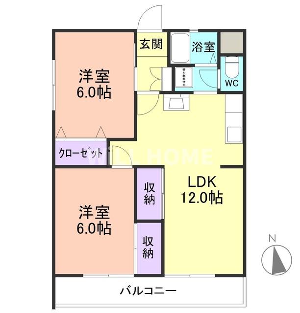 ローパス三葛の間取り