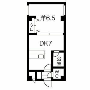 札幌市中央区南八条西のマンションの間取り