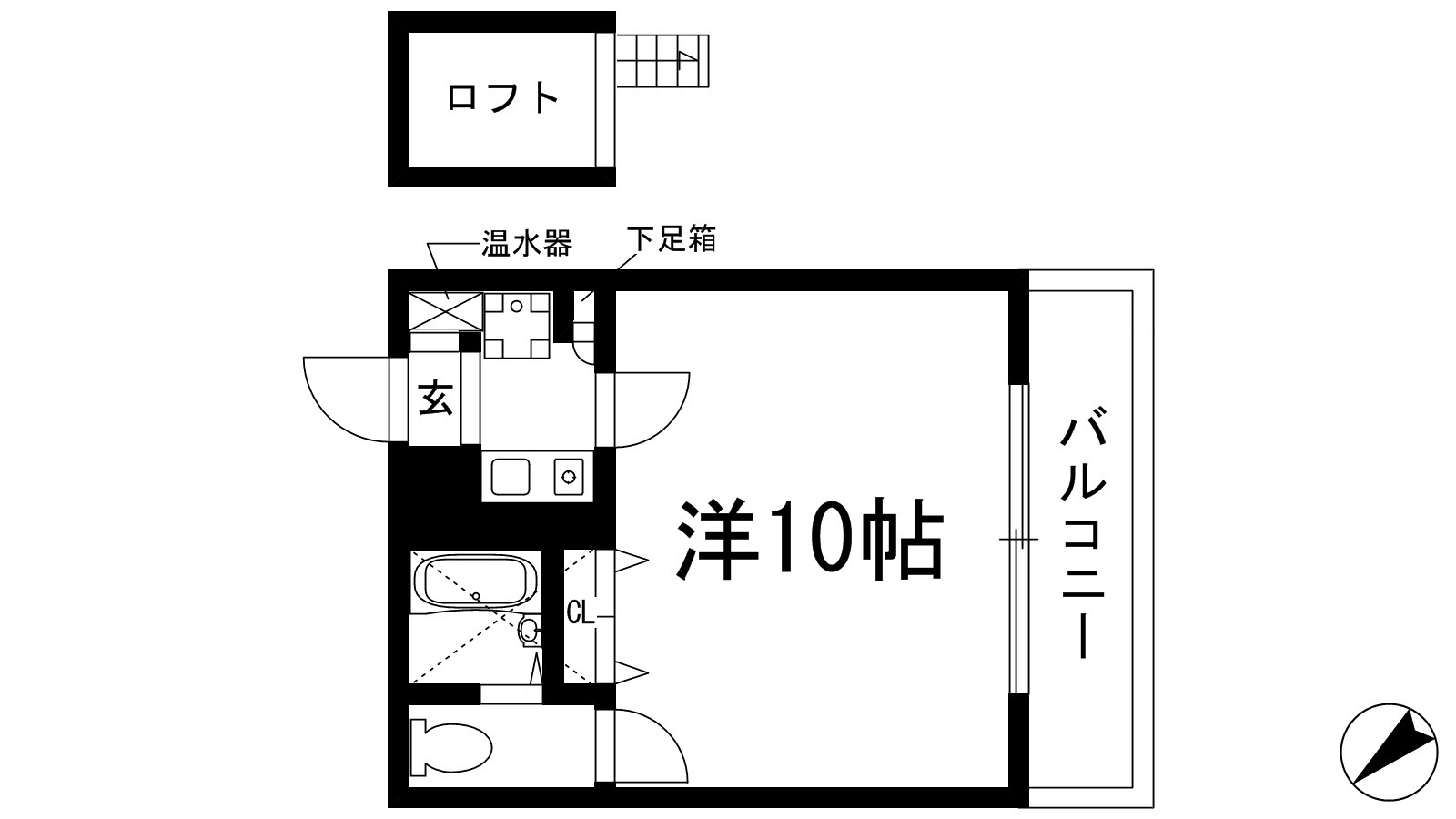 箕面市箕面のマンションの間取り