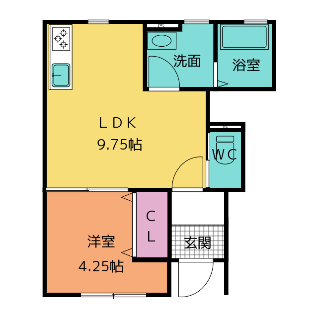 リーブルファイン新田町　２号棟の間取り