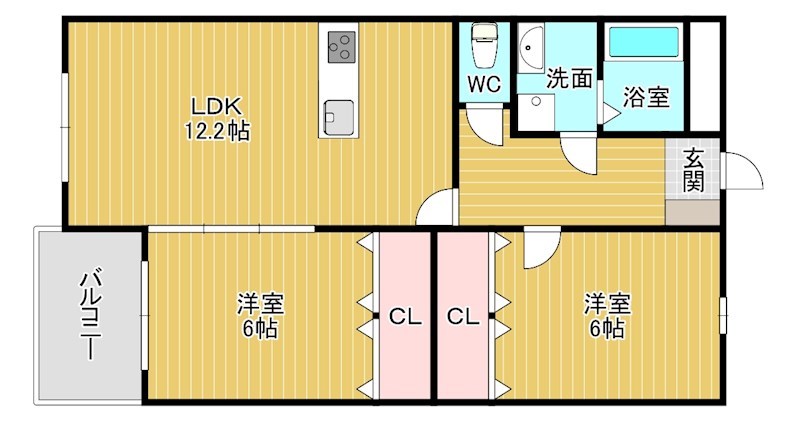 ブランボヌール小倉の間取り