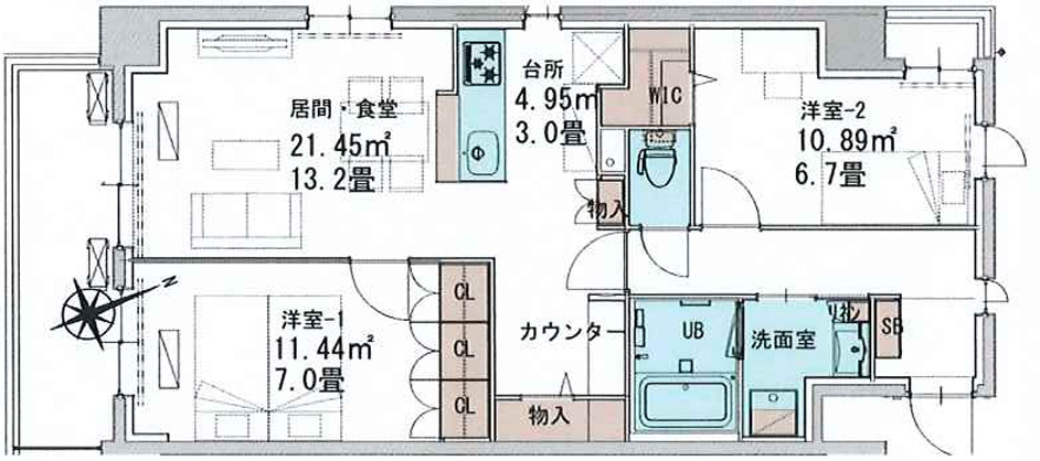 コートデルトゥール昭島の間取り