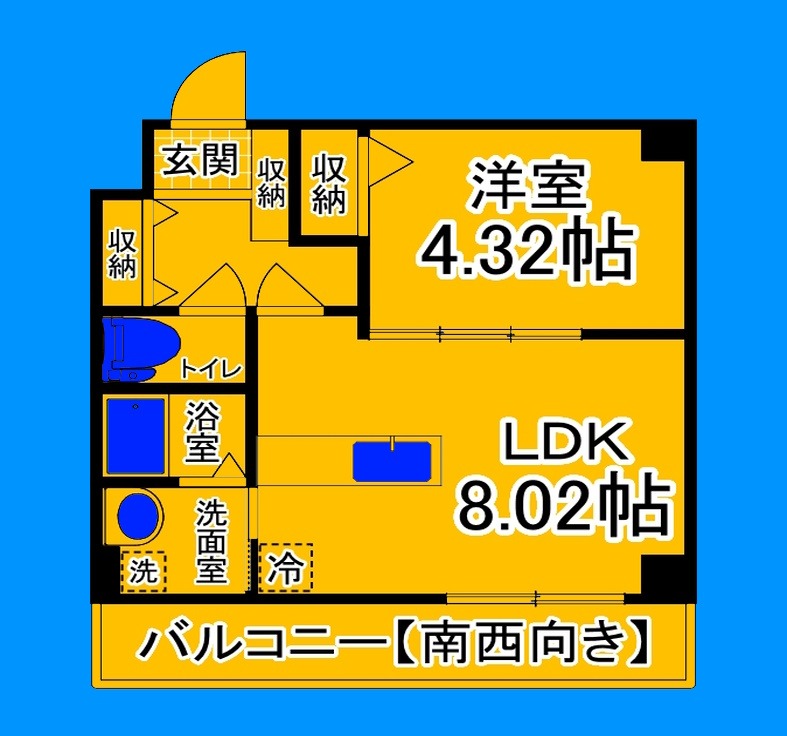 堺市堺区翁橋町のマンションの間取り