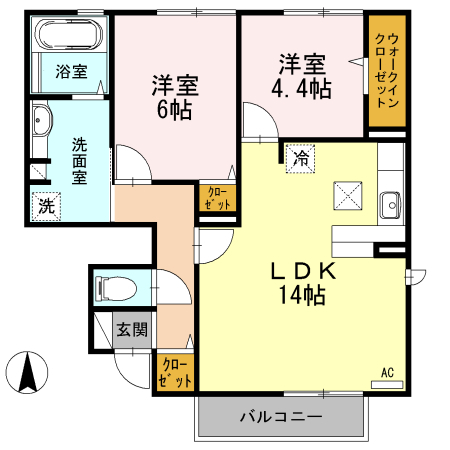 【サンビタリアＭの間取り】