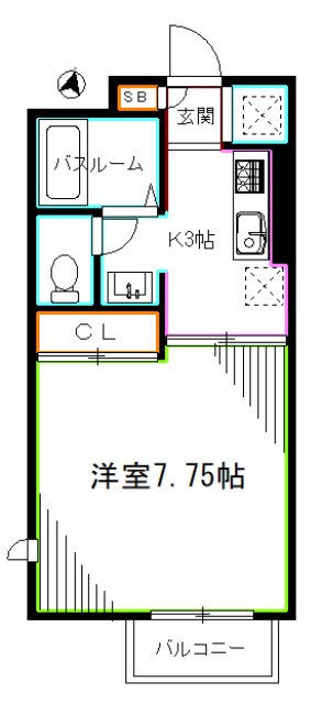 杉並区阿佐谷北のアパートの間取り