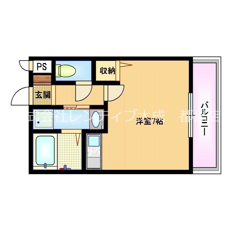 大阪市都島区都島南通のマンションの間取り