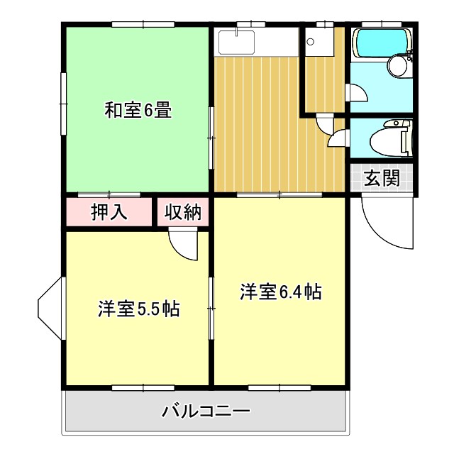 コーポレーション鹿島の間取り