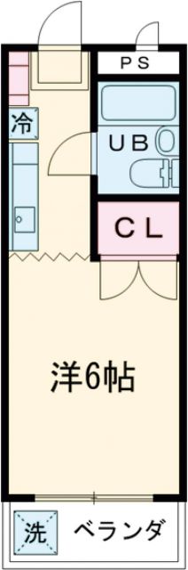 稲城市東長沼のマンションの間取り