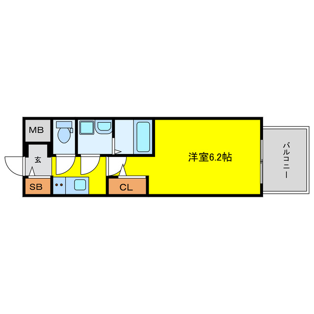 【エスリードレジデンス大阪福島シティウエストの間取り】