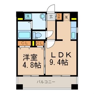 福岡市東区千早のマンションの間取り