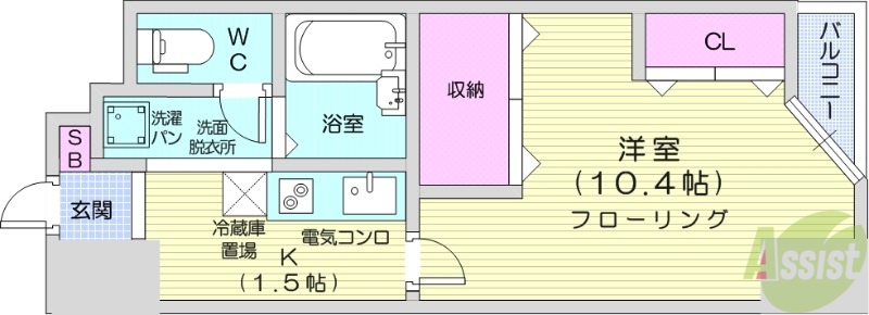 D’sVARIE札幌レジデンスの間取り